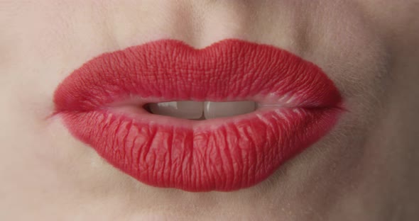 A Sign Of Kiss With Red Lips And Smile alt