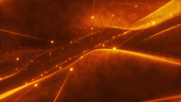 Abstract background particles form lines