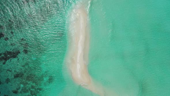 Aerial view abstract of idyllic sea view beach voyage by aqua blue ocean and white sandy background  alt