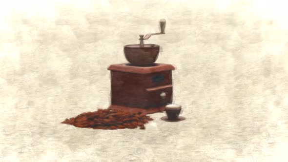 Coffee Grinding Machine Stop Motion