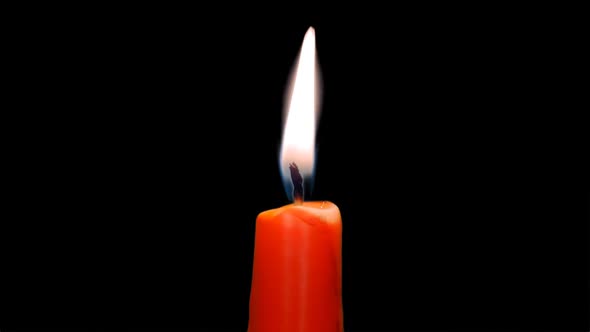 Burning Red Candle, Stock Footage | VideoHive