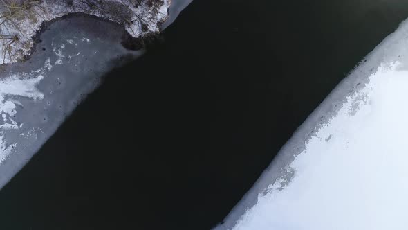 River at Winter 4K