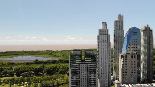 The Skyline in Puerto Madero, Buenos Aires, with Río de la Plata as Background alt