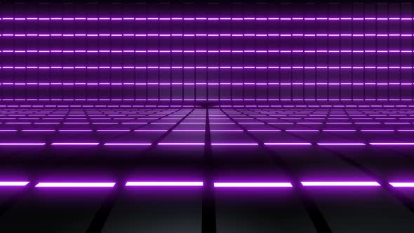 4k Sequential Pink Neon Lights Cycles