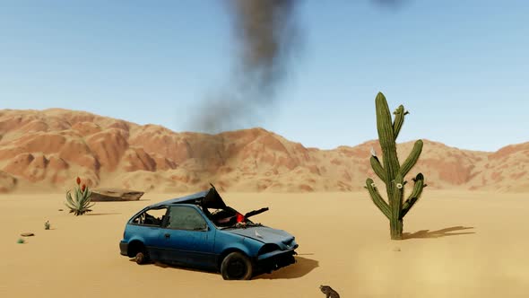 Desert and Old Car alt