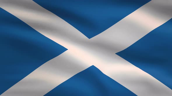 Scotland Windy Flag Background 4K alt