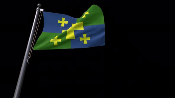 Flag Of Kutaisi City (Georgia9 With Alpha Channel 4K alt
