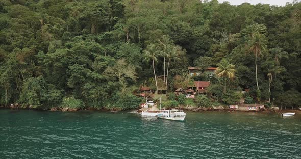 Fishing boat parked in ilha grande alt