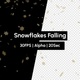 Golden Real Snowflakes Falling Christmas with Alpha - VideoHive Item for Sale