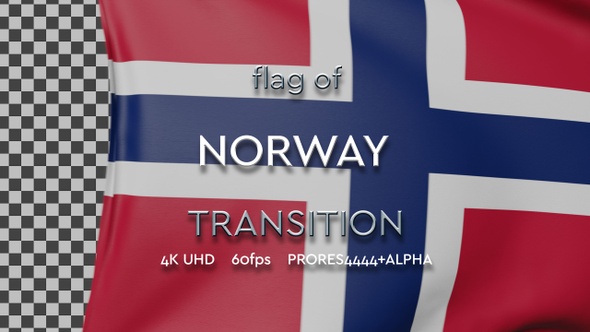 Flag of Norway transition | UHD | 60fps alt