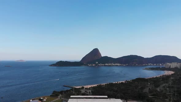 Guanabara Bay, Yachts Marina, the Sugarloaf Mountain (Rio De Janeiro, Brazil) Aerial View, footage