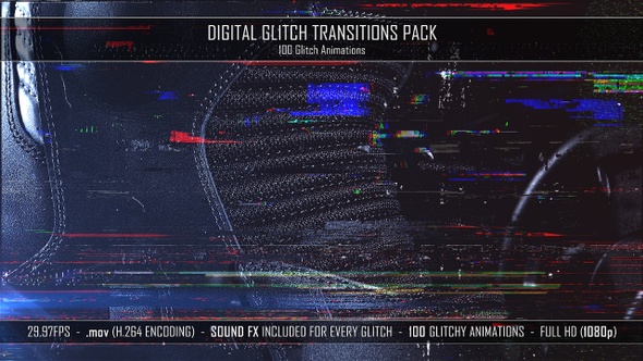 Digital Glitch Transitions Pack