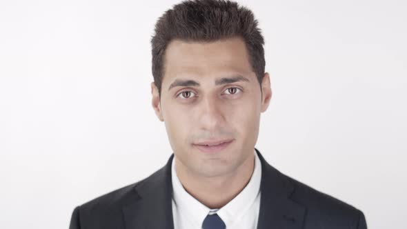 Smiling Businessman Looking at Camera alt