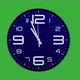 Modern Blue Clock Face Moving Fast Forward - VideoHive Item for Sale