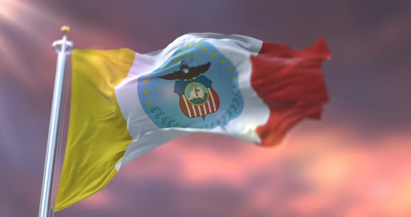 Flag of Columbus City at Sunset alt