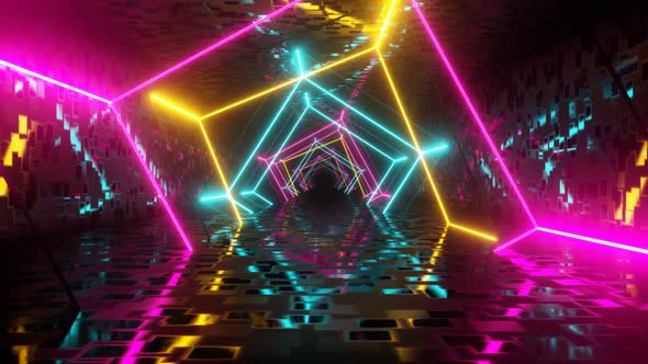 Vj Loop Neon Fantastic Tunnel 02