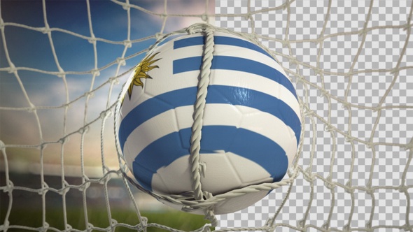 Soccer Ball Scoring Goal Day Frontal - Uruguay