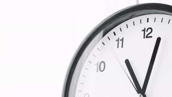 Close Up Video of Clock Face on Wall alt
