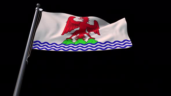 Flag Of Nice City (France) With Alpha Channel 4K alt