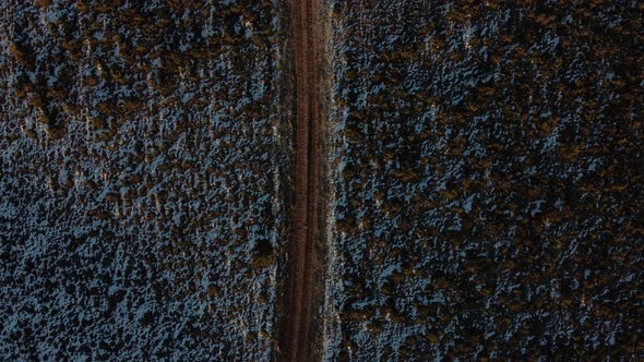 A person walks through a space land alt