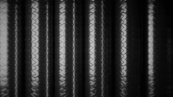 Rolling 3d Pattern Tubes Black