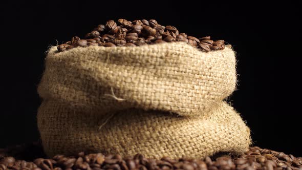 Roasted Coffee Beans In Sack Bag alt