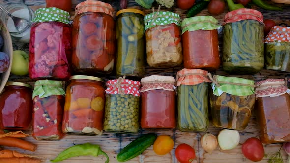 Jars with Preserved Vegetables for the Winter alt