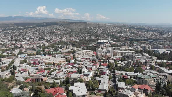 View from Mama Daviti church at Mtatsminda. Tbilisi. Georgia alt
