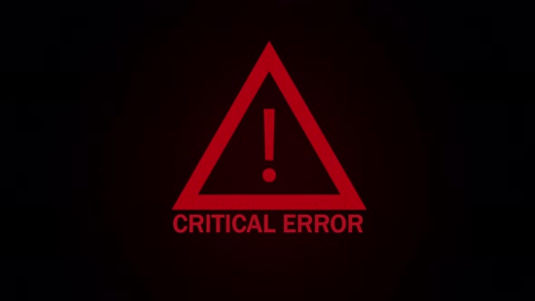 Digital Critical error warning and noise glitch effect alt