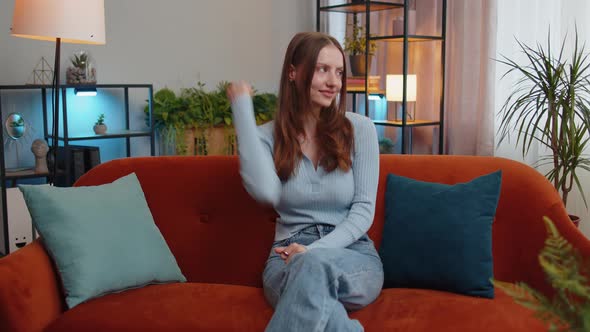 Excited Young Woman Surprised Shocked By Sudden Victory Good Win News Celebrating Wow Reaction alt