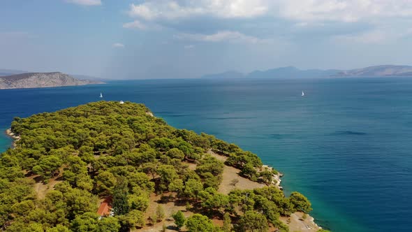 Aerial View of Ermioni Greece  Drone Videography alt