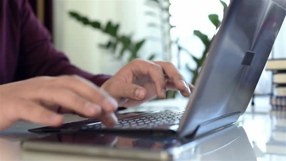 Businessman Typing On Keyboard