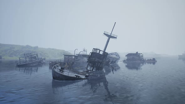 Ship Cemetery in the Sea
