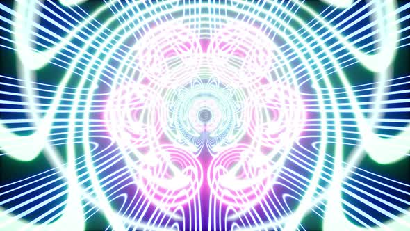 Abstract Glowing Neon Color Shape Hypnotic Tunnel 4K 01 alt