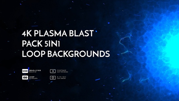 4K Plasma Blast Pack 5In1Loop Backgrounds
