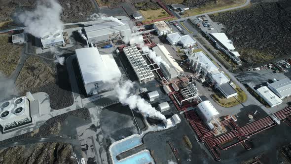 Industrial Factory Or Geothermal Power Plant