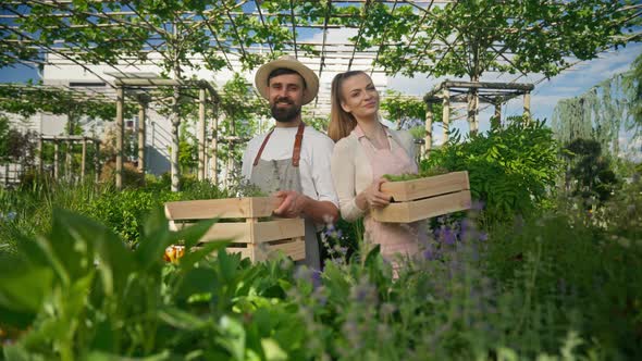 Portrait of Colleagues in Garden Centre alt
