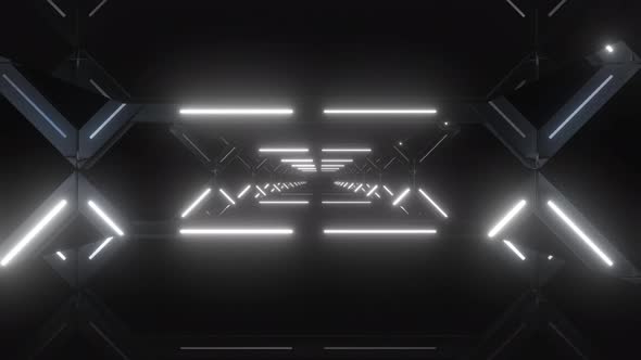 4k White Neon Corridor alt