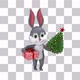 Rabbit With Christmas Gifts Loop - VideoHive Item for Sale