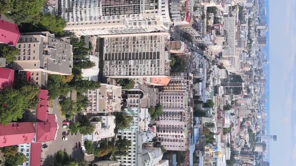 Vertical Video  Kyiv Ukraine Aerial View of the City alt