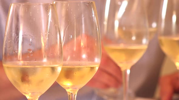 Wine tasting glasses, White wine, France