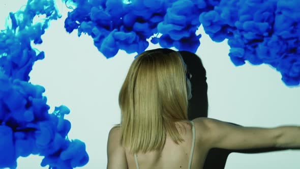 People Inspiration Bright Life Woman Blue Paint alt