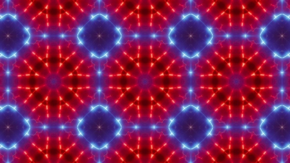 Blinking Red and Blue Led Vj Light Kaleidoscope Loop 4K 15 alt