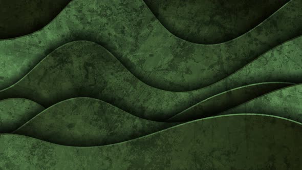 Green Grunge Abstract Elegant Waves