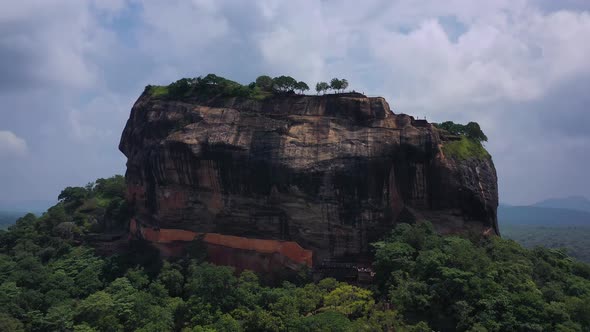 Aerial view of Sigiriya Lion's Rock, Sri Lanka. alt