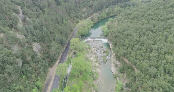 Aerial View of Gorges Cascade De La Vis alt