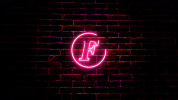Neon F Text Intro Animated alt
