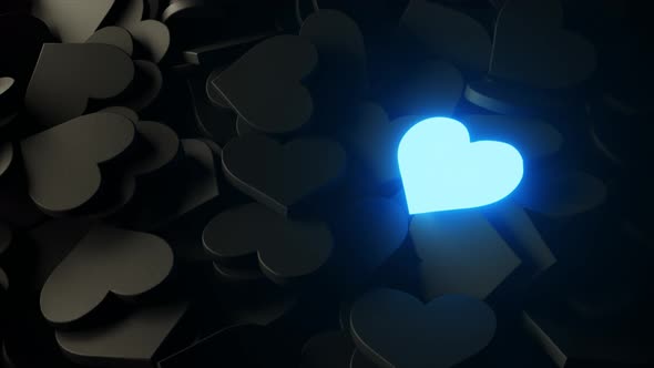 Neon Dynamic Heart on a Black Background alt