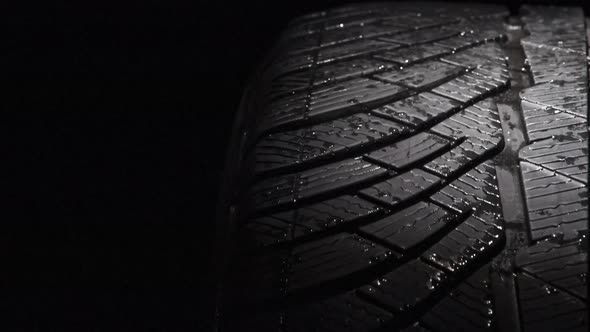 Slow Rotation Of A Car Tire