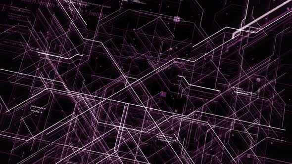 Abstract ultraviolet glowing tunnel alt